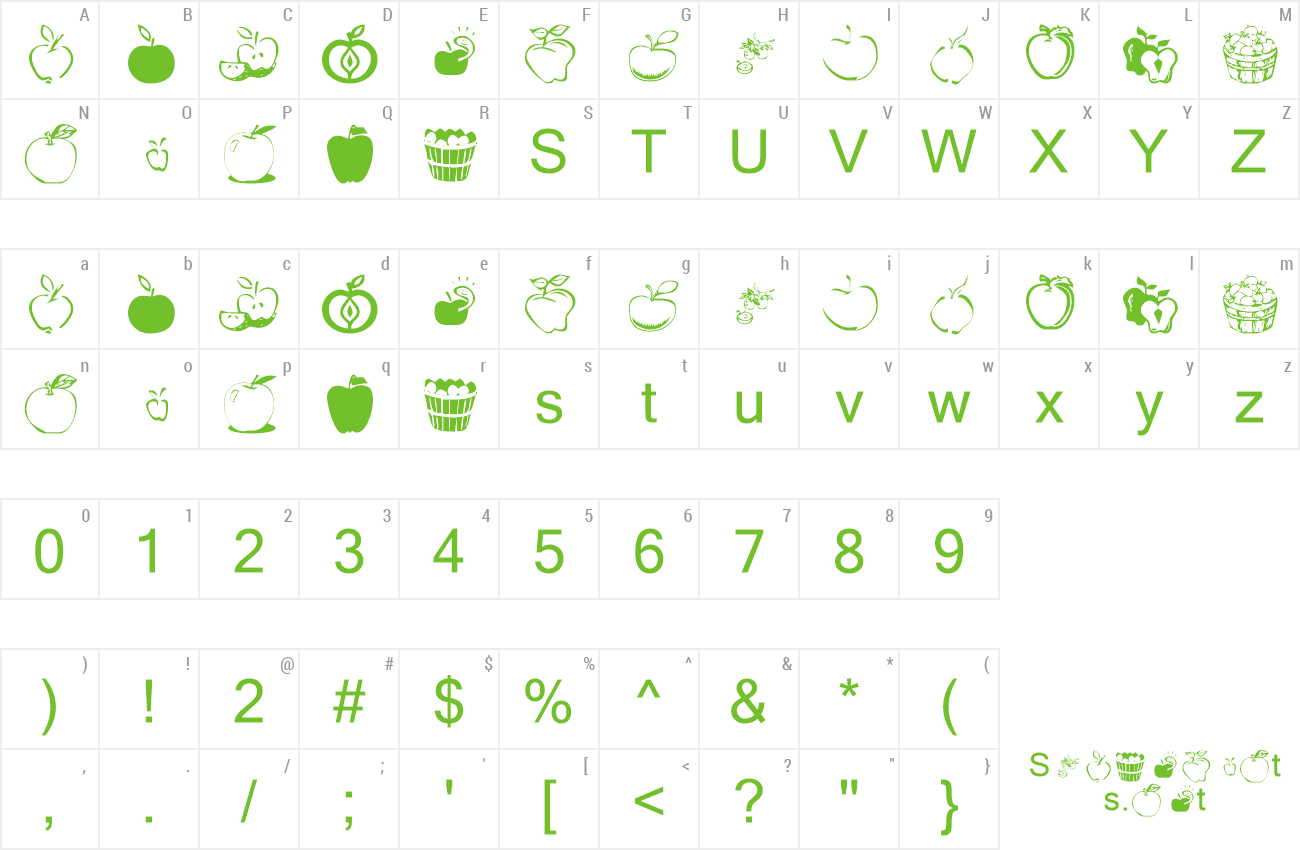 Font KR Apple A Day preview